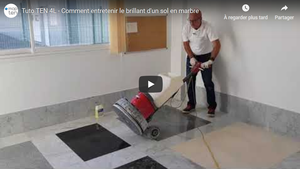Vidéo : Comment entretenir le brillant d'un sol en marbre avec le TEN 4L