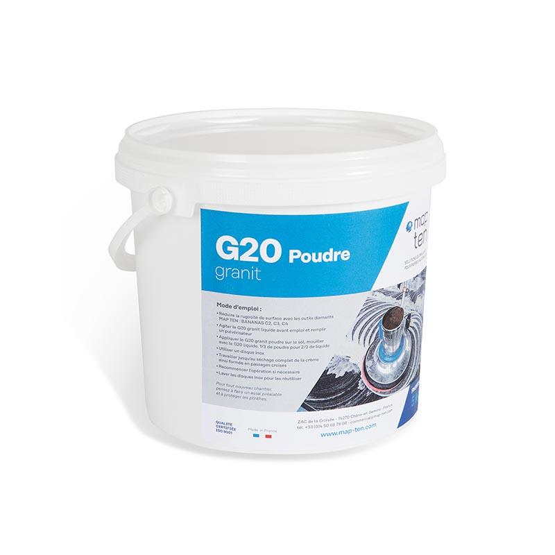 Poudre G20 pour polir et remonter les couleurs du granit (s’utilise avec le G20 liquide) - 5kg