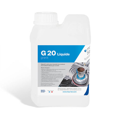 Liquide G20 pour polir et remonter les couleurs et le brillant du Granit (s’utilise avec la poudre G20) - 1L