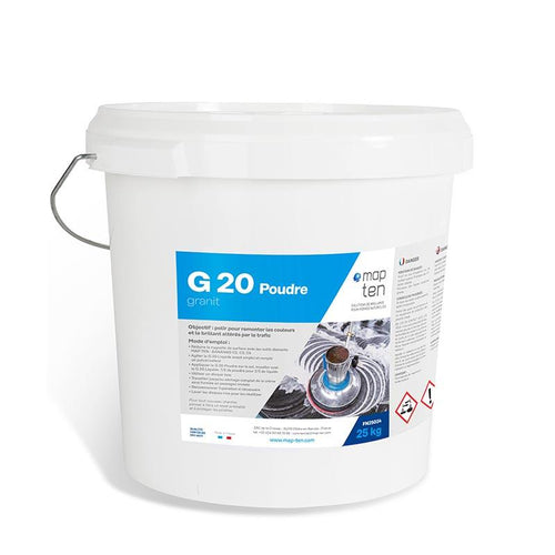 Poudre G20 pour polir et remonter les couleurs du granit (s’utilise avec le G20 liquide) - 25kg